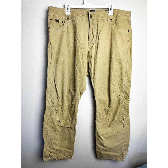 Kuhl Other - Kuhl Khaki Flat Front Performance Outdoor Pants Hiking 40 x 32 Tan Beige